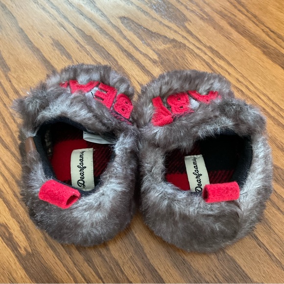 EUC Dearfoams Baby Bear Slippers, Sz 3-6 Mos. - Picture 5 of 6